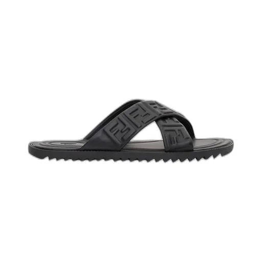 Fendi Ff Logo Embossed Sandals
