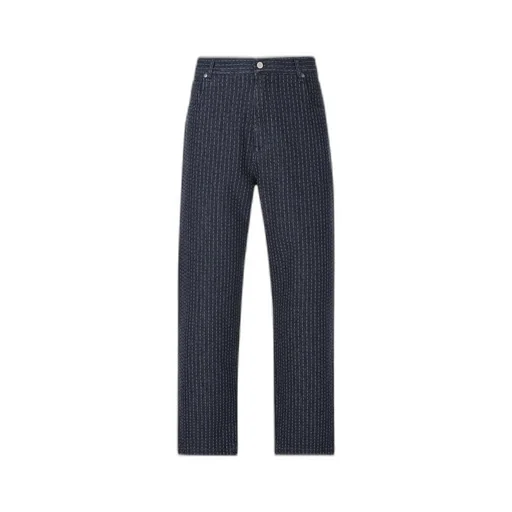 Fendi Straight-Leg Topstitched Long Jeans
