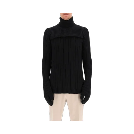 Fendi Turtleneck Rib-Knit Sweater