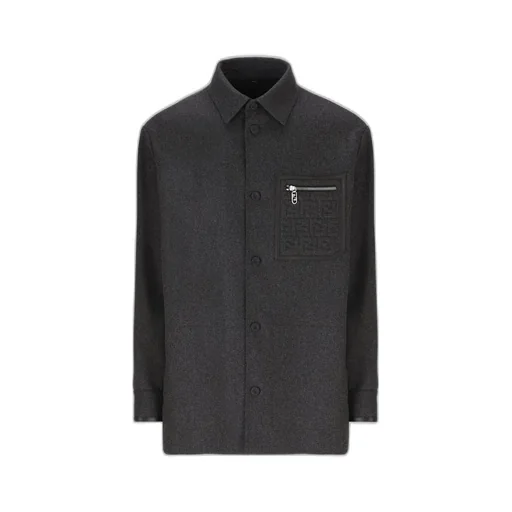 Fendi Logo Detailed Collared Jacket