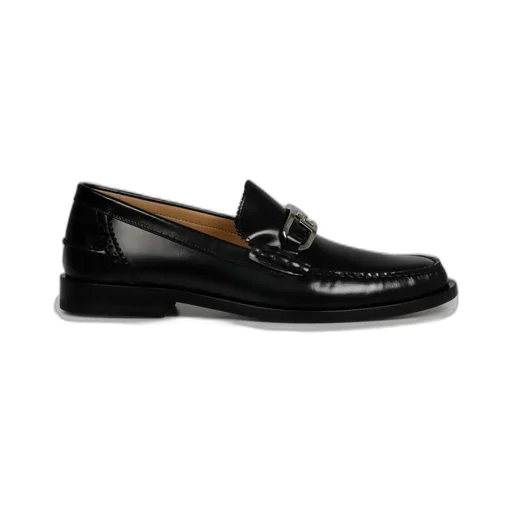 Fendi O'lock Logo-Plaque Loafers