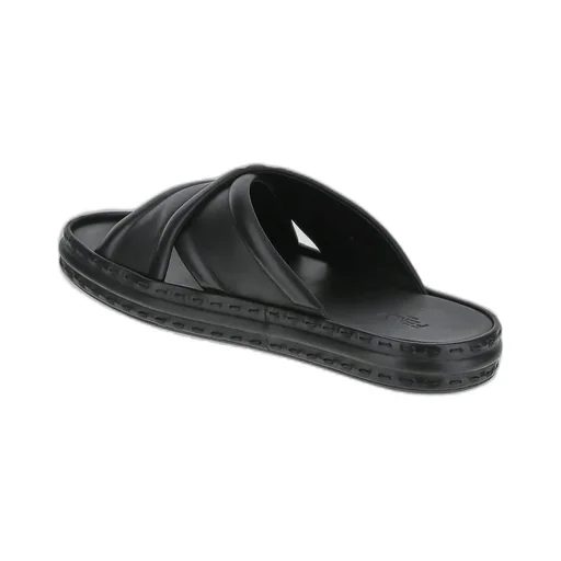 Fendi Logo Embossed Slip-On Sandals