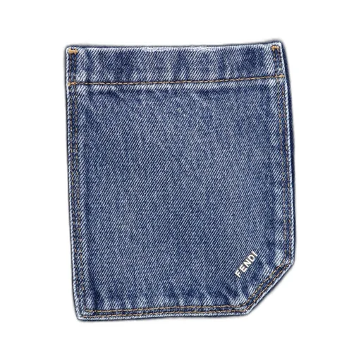 Fendi Short-Sleeved Buttoned Denim Shirt