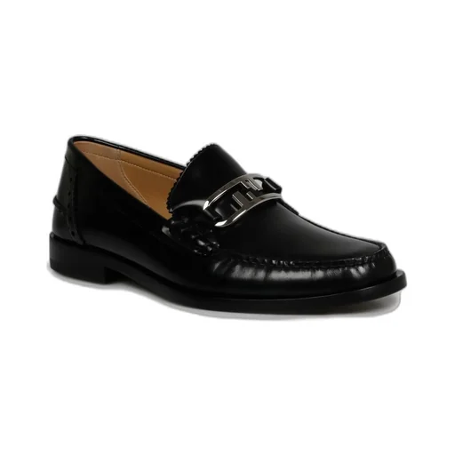 Fendi O'lock Logo-Plaque Loafers