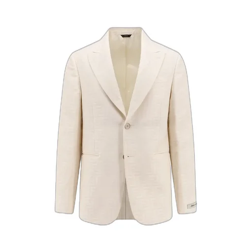 Fendi Single Breasted Ff Motif Blazer