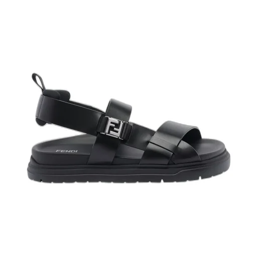Fendi Ff Interwoven Bands Sandals