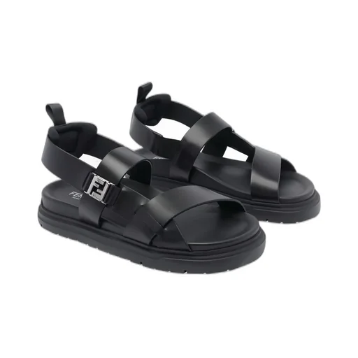 Fendi Ff Interwoven Bands Sandals