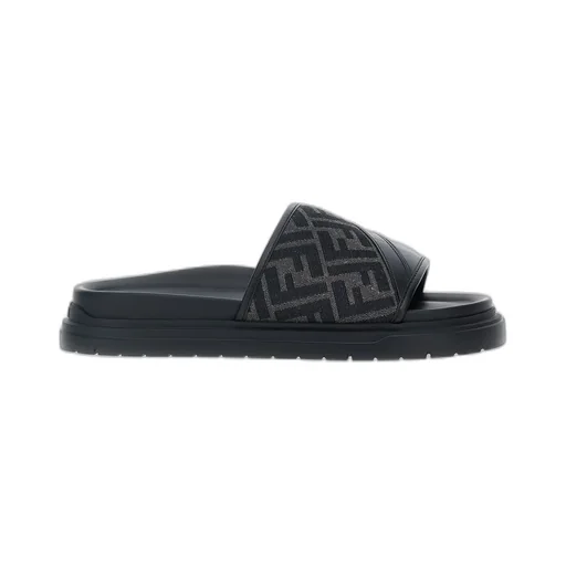 Fendi Diagonal Ff Jacquard Slides