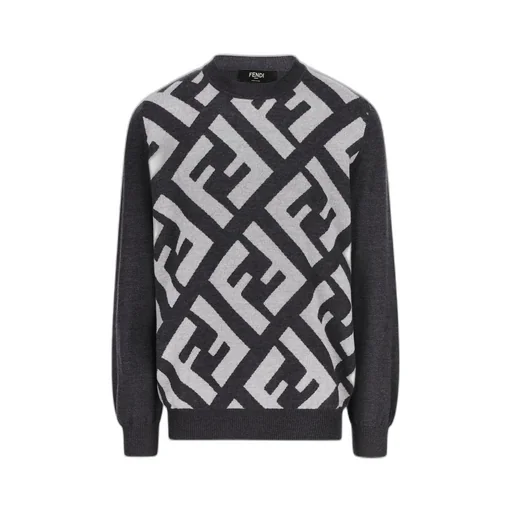 Fendi Oversized Ff Intarsia Knit Jumper