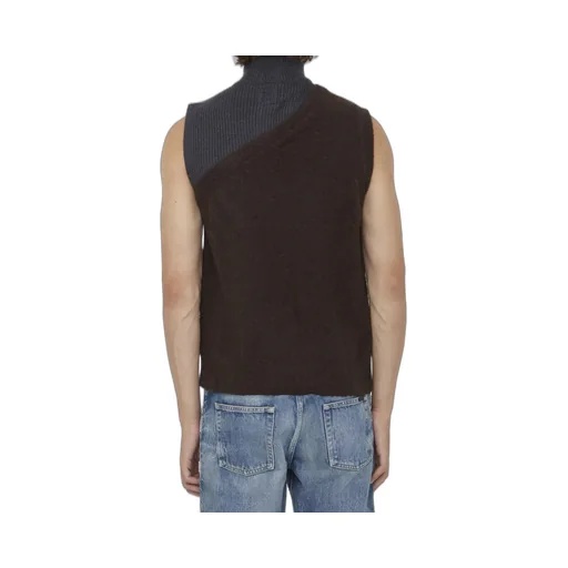 Fendi Panelled Ribbed Gilet