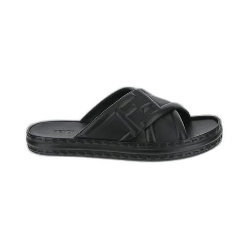 Fendi Logo Embossed Slip-On Sandals