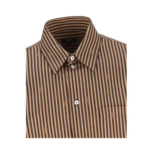Fendi Pequin Striped Poplin Shirt
