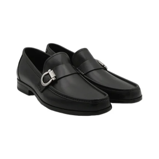 Ferragamo Gancini-Plaque Slip-On Loafers