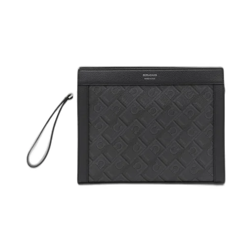 Ferragamo Monogram Zipped Pouch