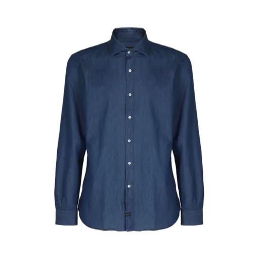 Fay French Collar Washed Shirt