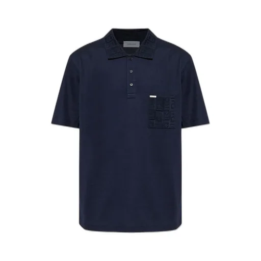 Ferragamo Gancini Jacquard Short Sleeved Polo Shirt