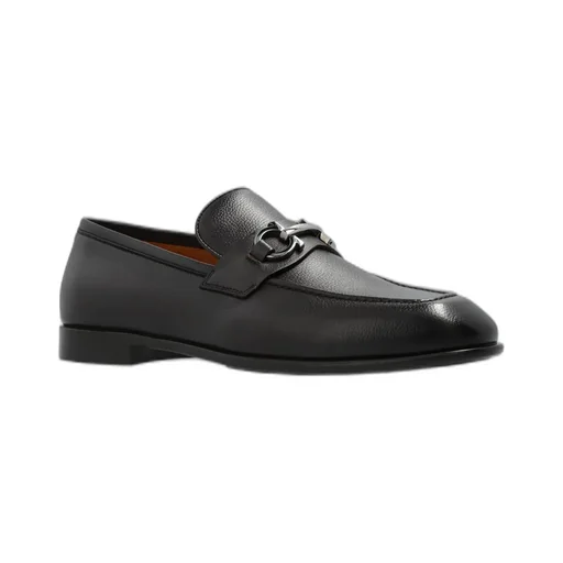Ferragamo Gancini Plaque Slip-On Loafers
