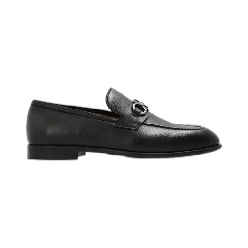 Ferragamo Gancini Plaque Slip-On Loafers
