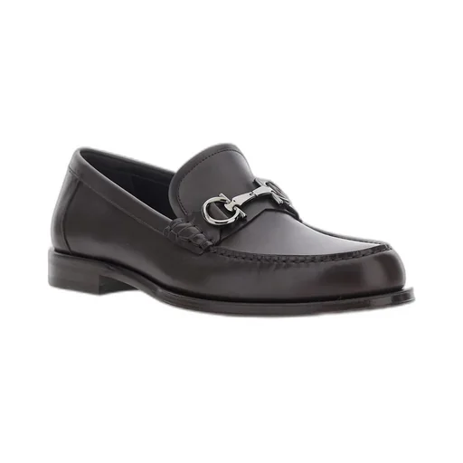 Ferragamo Gancini Buckle Slip-On Loafers