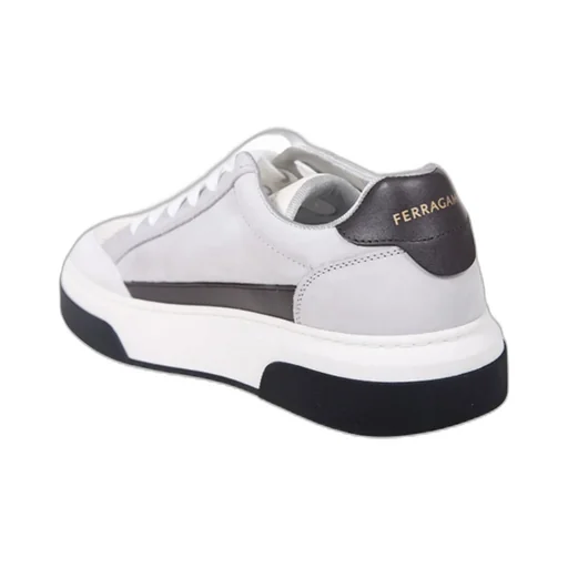 Ferragamo Gancini-Embroidered Lace-Up Sneakers