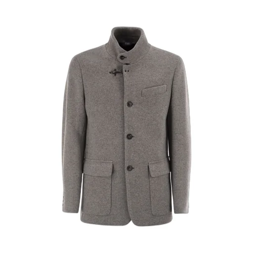 Fay Herringbone Wool-Blend Caban Coat