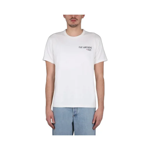 Fay Logo Printed Crewneck T-Shirt