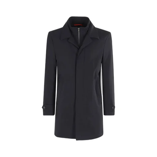 Fay Logo-Patch Long-Sleeved Coat