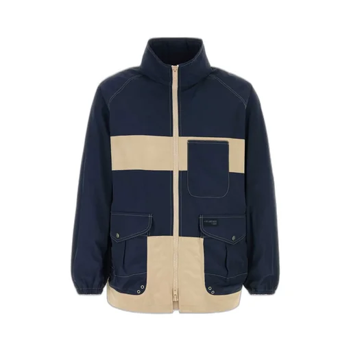 Fay Striped Zip-Up Casual Jacket