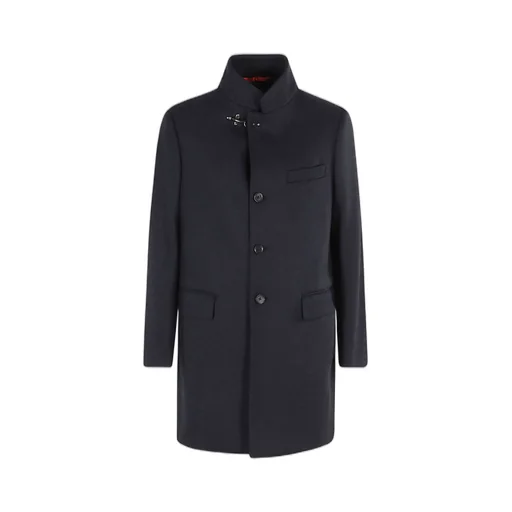Fay High Neck Single-Breasted Coat