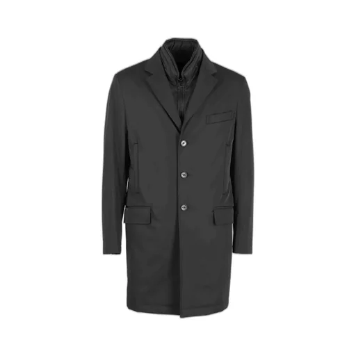 Fay Layered Single Breasted Long Sleeved Coat
