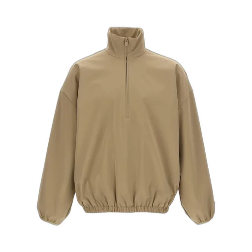Fear Of God Essentials Logo-Printed Half-Zip Jacket