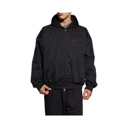 Fear Of God Essentials Logo Plaque Hooded Jacket