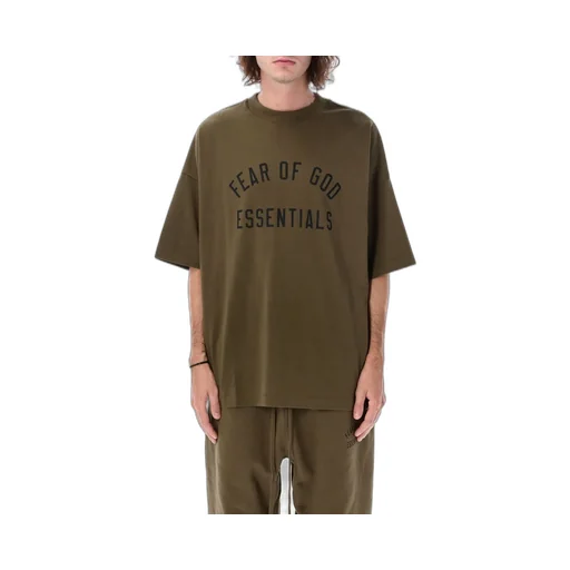 Fear Of God Essentials Logo Printed Crewneck T-Shirt