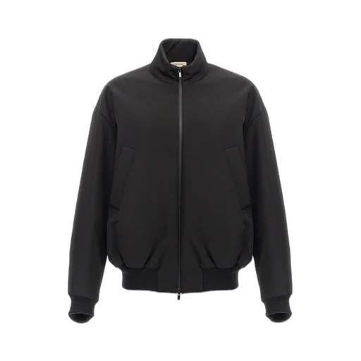Fear Of God Logo Plaque Zip-Up Bomber Jacket