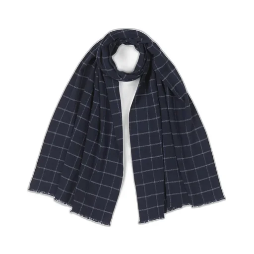 Fedeli Checkered Pattern Scarf
