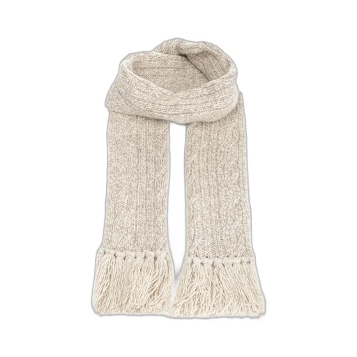 Fedeli Cable-Knit Fringed Scarf