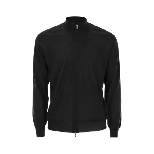Fedeli High Neck Zip Fastened Cardigan