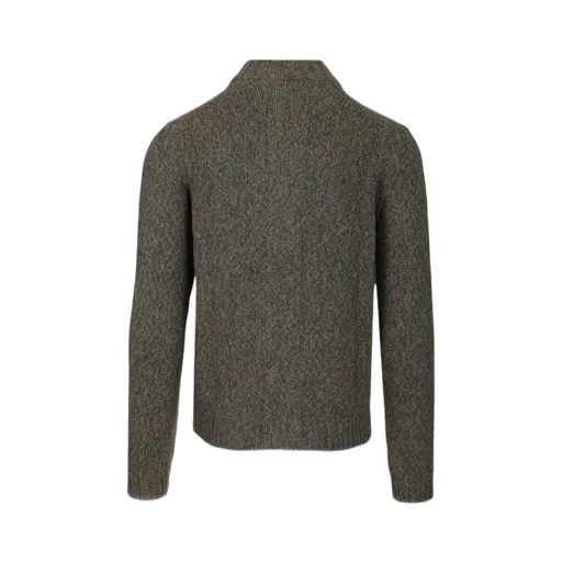 Fedeli Zip-Front Melange Cardigan