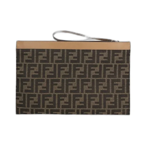 Fendi Ff Jacquard Medium Flat Pouch