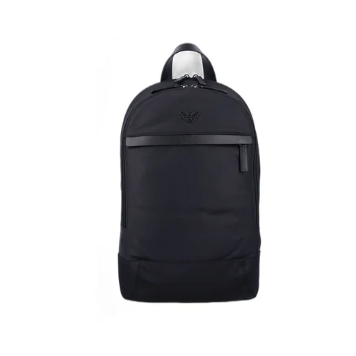 Emporio Armani Logo Plaque Zip-Up Backpack