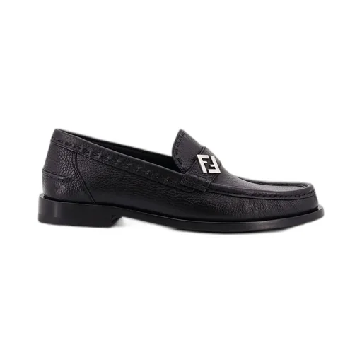 Fendi Ff Plaque Slip-On Loafers
