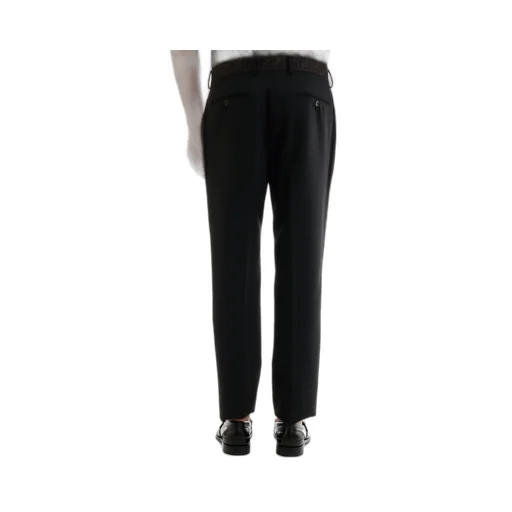 Fendi Logo Tape Waistband Tailored Pants
