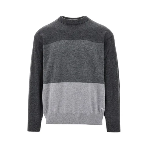 Emporio Armani Colour-Blocked Crewneck Jumper