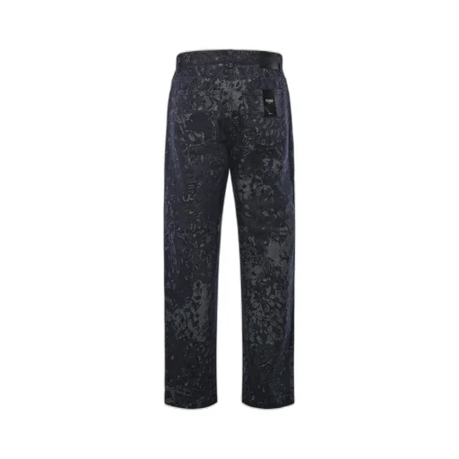 Fendi Straight-Leg Jacquard Long Jeans
