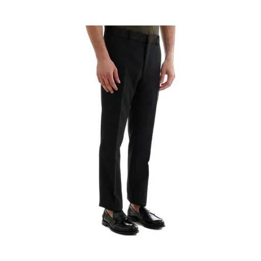 Fendi Logo Tape Waistband Tailored Pants