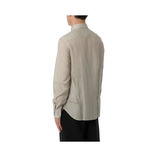 Emporio Armani Logo-Embroidered Buttoned Shirt