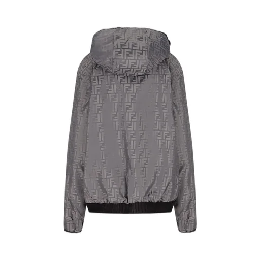 Fendi Logo Detailed Hooded Reversible Jacket
