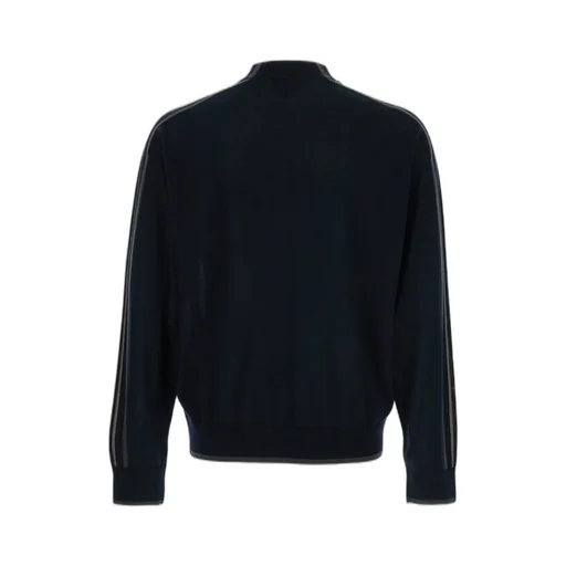 Emporio Armani Striped Detailed Crewneck Jumper