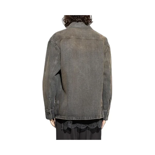 Fendi Long Sleeved Overdyed Denim Shirt
