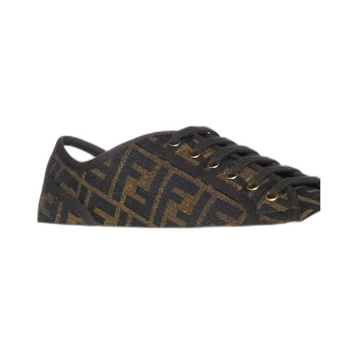 Fendi Logo Jacquard Lace-Up Sneakers